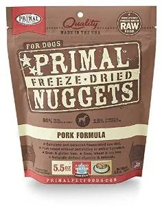 Primal Freeze-dried Nuggets Grain Free Pork Formula Complete Diet Dog Food-5.5-oz, Makes 1.25 Lbs Of Food-{L+x}