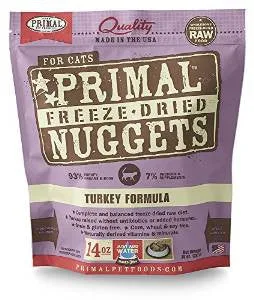 Primal Freeze Dried Nuggets Grain Free Turkey Formula Cat Food-14-oz, Makes 3 Lbs Of Food-{L+x} - Image 2