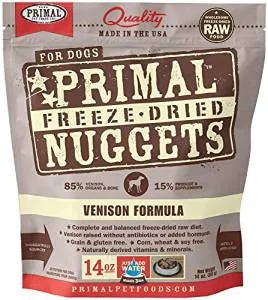 Primal Freeze Dried Nuggets Grain Free Venison Formula Complete Diet For Dogs-14-oz, Makes 3 Lbs Of Food-{L+x} - Image 2