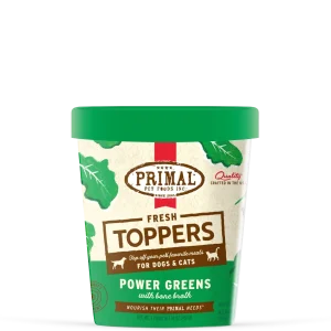 Primal Fresh Toppers for Dogs & Cats - 16oz Power Greens
