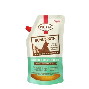 Primal Frozen Bone Broth for Dogs & Cats - 20oz Chicken