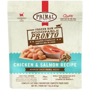 Primal Pronto Raw Frozen Feline Chicken & Salmon Formula Cat Food