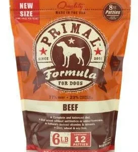 Primal Raw Bf Pattie Dog 6lb{L-x} No Internet Sales SD-5 850090
