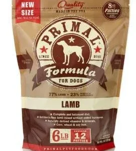 Primal Raw Lmb Pattie Dog 6lb{L-x} No Internet Sales SD-5 850120