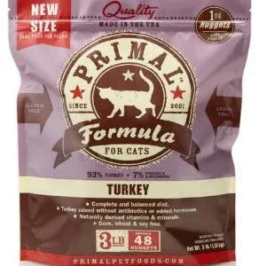 Primal Raw Tky Nugget Cat 3lb{L-x} No Internet Sales SD-5 850230