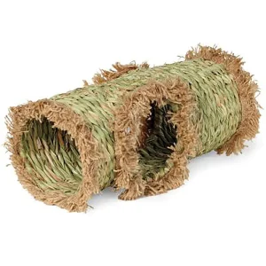 A E Cages Small Animal MultiHole Grass Play Hut Natural, Large
