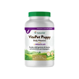 NaturVet VitaPet Puppy Daily Vitamins Plus Breath Aid for Puppies