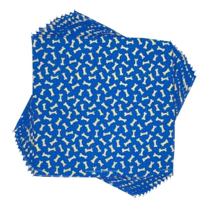 Royal Blue Bones Dog Bandana, 22 inch, 12 Pack