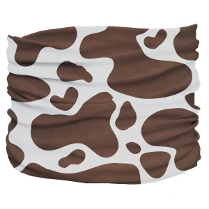 Cowhide Brown Pup Scruff - Slip-On Dog Neck Scarf