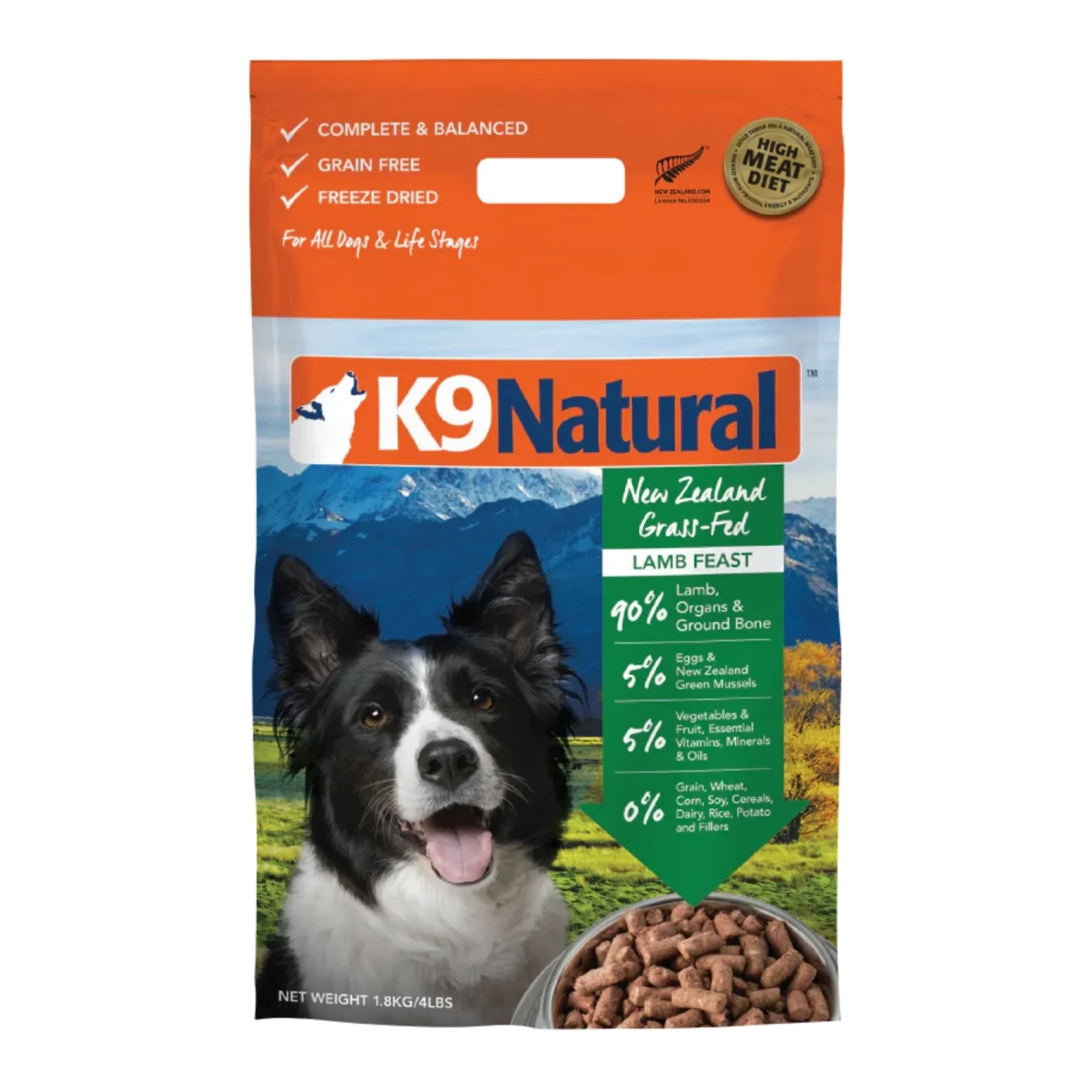 K9 Natural Dog Freeze-Dried Lamb 4 lb