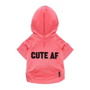 The Everyday Hoodie - "Cute AF", Zip-Up Dog Hoodie