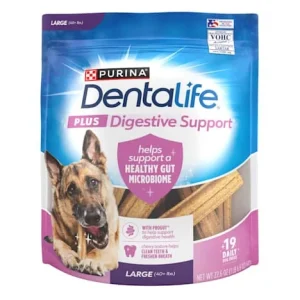 Purina DentaLife + Digestive Support Chicken and Pumpkin Dental Dog Treats - Large