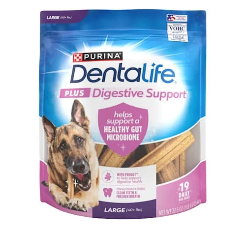 Purina DentaLife + Digestive Support Chicken and Pumpkin Dental Dog Treats - Large