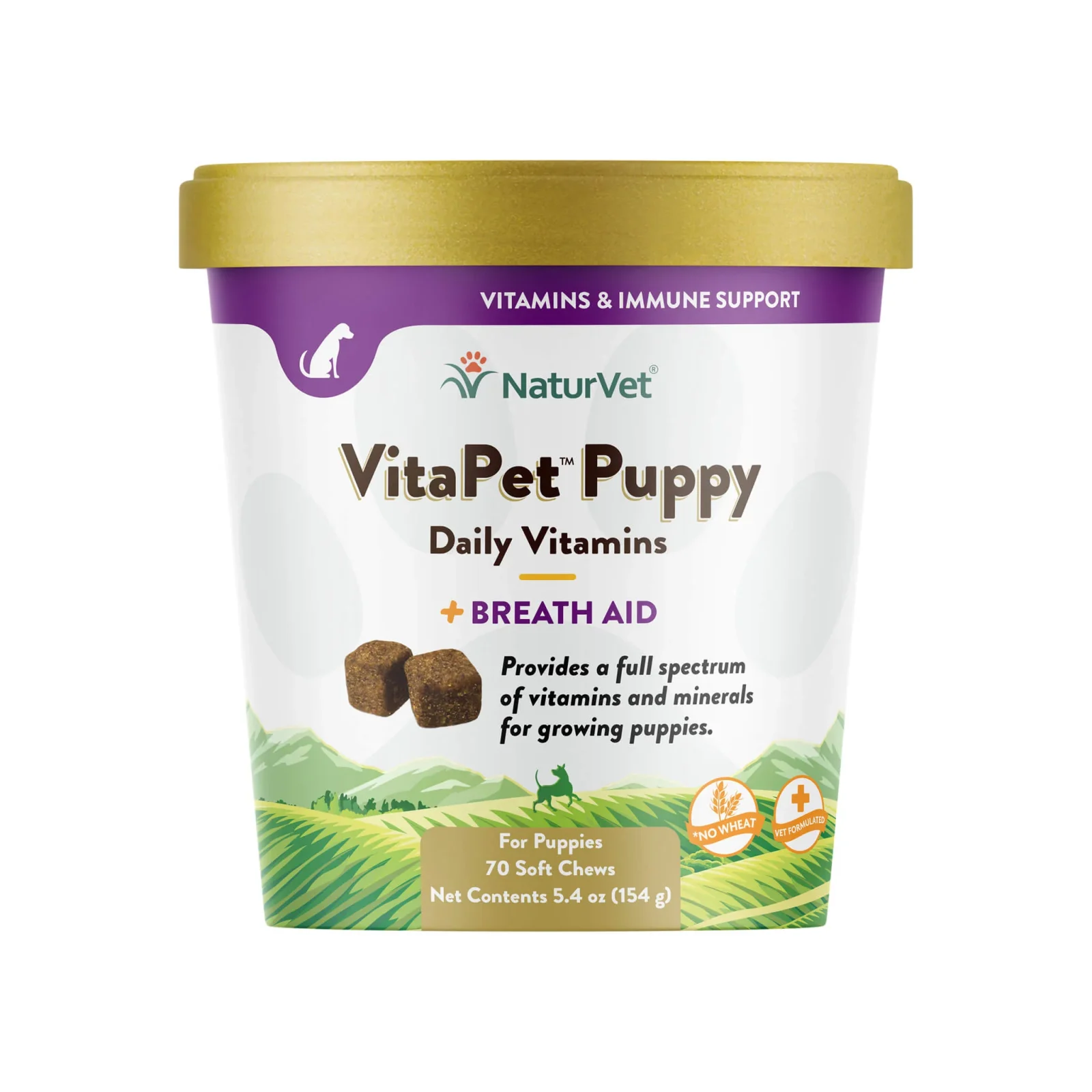 NaturVet VitaPet Puppy Daily Vitamins Plus Breath Aid for Puppies - Image 2
