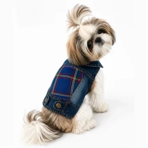 Red/Blue Plaid Panel Vest