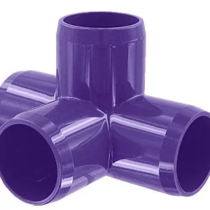 Clean Run 1 in. 4-Way PVC Fitting, Furniture Grade - Purple