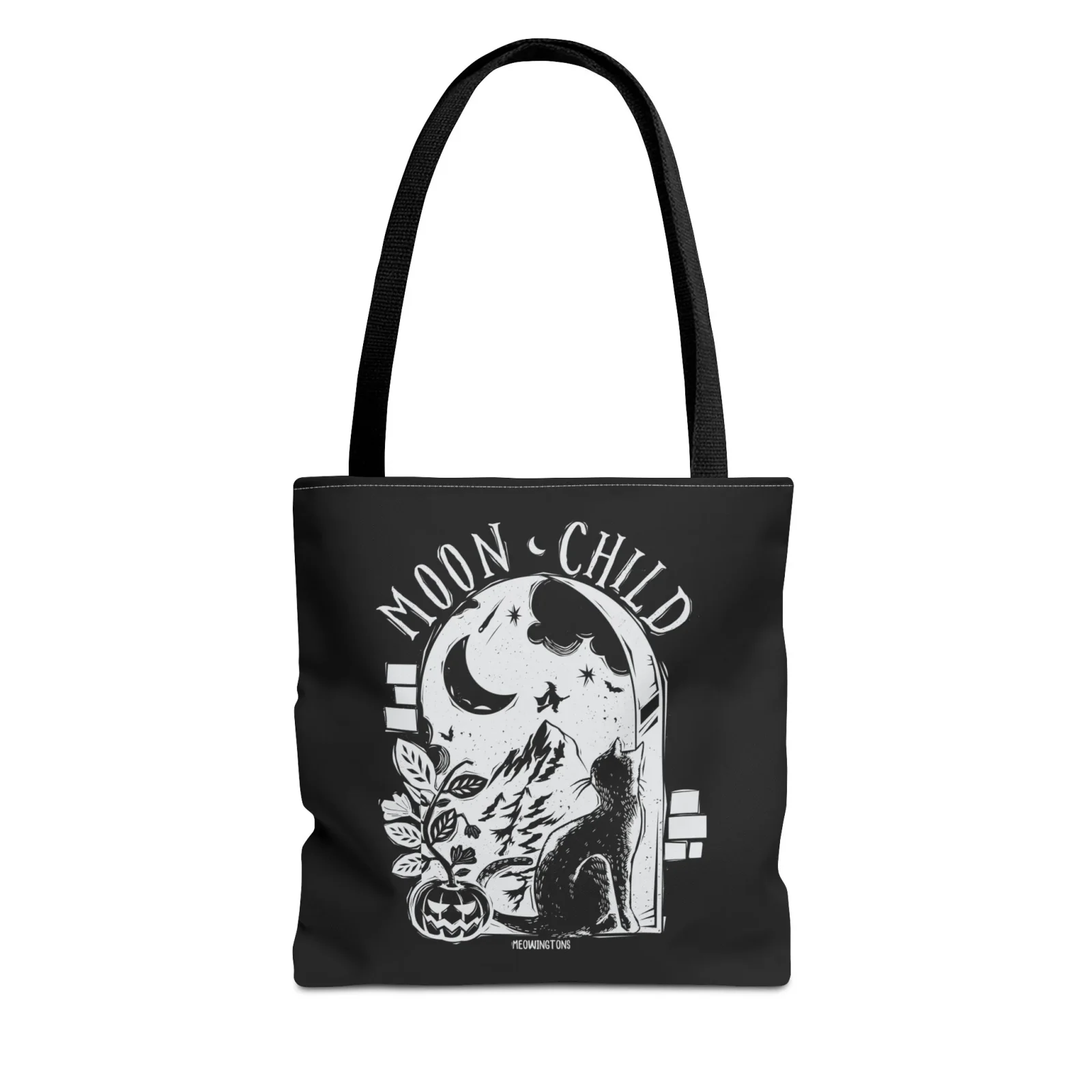 Moon Child Halloween Cat Tote Bag