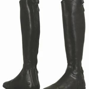 Women's Leather Riding Boots - Premium Equestrian Dress Boots for Dressage and Show - Black