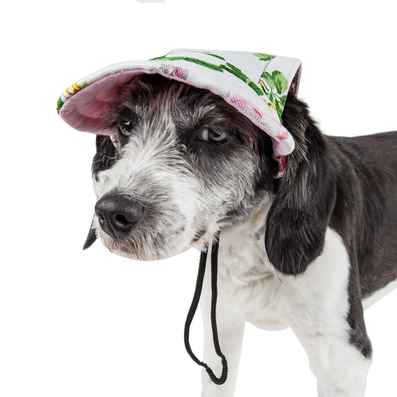 Pet Life ® 'Botanic Bark' Floral Uv Protectant Adjustable Fashion Dog Hat Cap