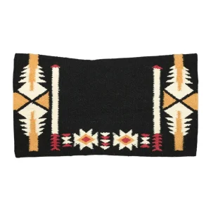 TuffRider Wyoming Contoured Single Weave Saddle Blanket-Rust/Tan-34 x 40 in
