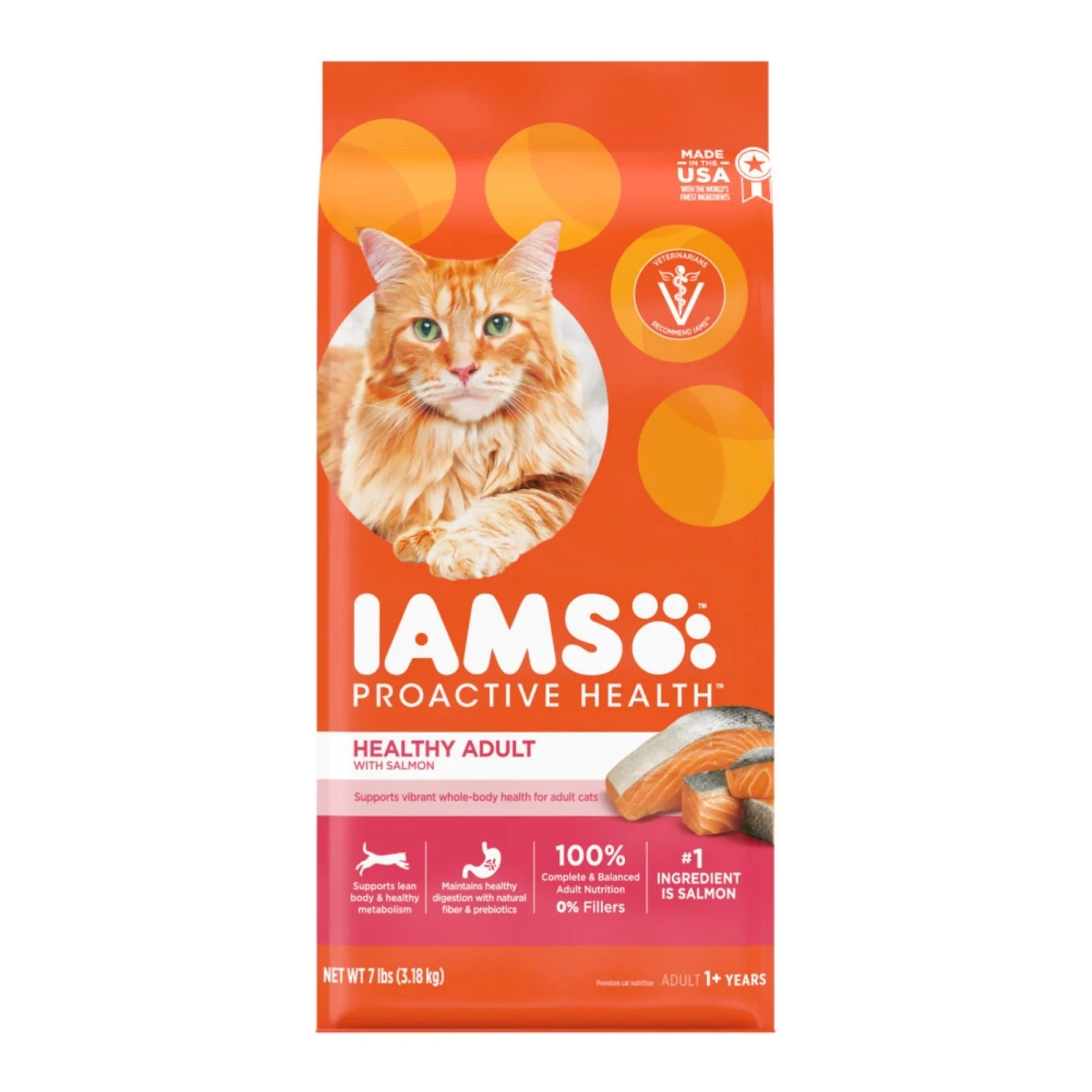 IAMS Proactive Health Adult Dry Cat Food Salmon, 7 lb