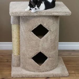Premier 2-Story Cat Cavern — Solid Wood Indoor Cat Condo & Lounge