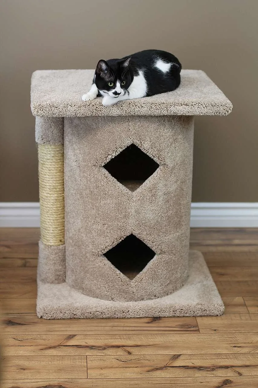 Premier 2-Story Cat Cavern — Solid Wood Indoor Cat Condo & Lounge