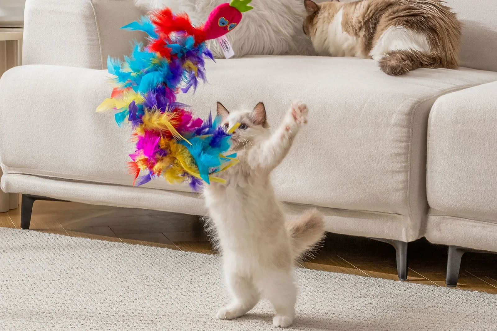 Quirky Kitty Sassy Strawpurry Super Feather Wand - Image 2