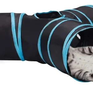 Collapsible Cat Tunnel with toy ball for Indoor Cats