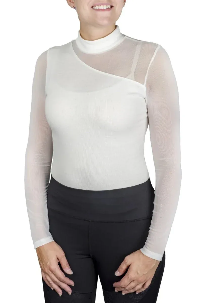 Spicy Girl Cocoa Long Sleeve Shirt by EC- White- Large - Image 2