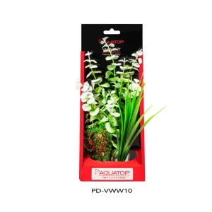 AquaTop Vibrant Wild Plant, White, 10 in