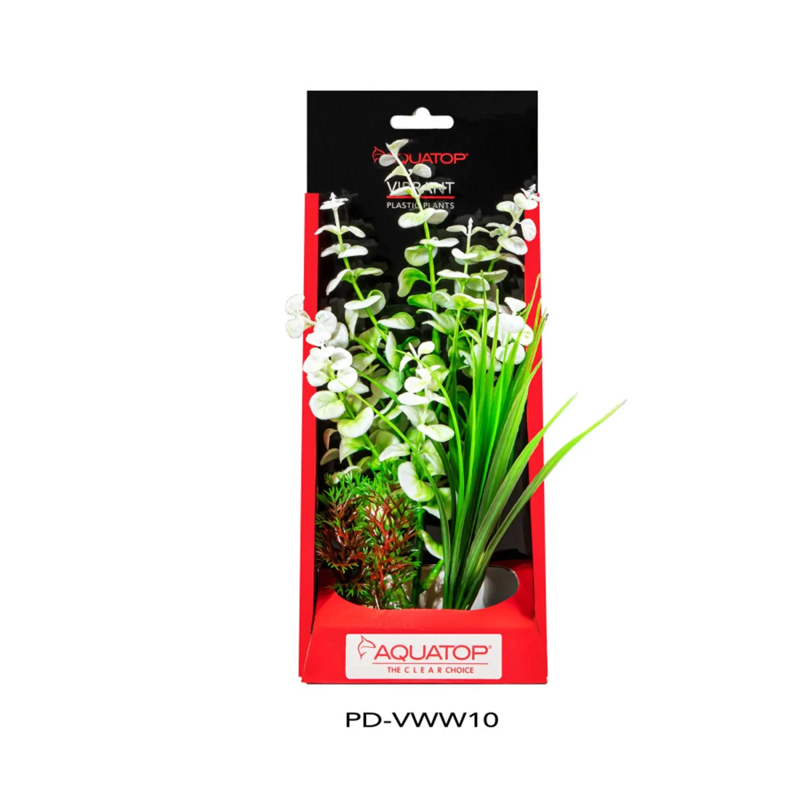 AquaTop Vibrant Wild Plant, White, 10 in