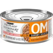 Purina Pro Plan Veterinary Diets OM Overweight Management Savory Selects with Salmon Feline Formula Wet Cat Food