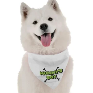 BanDoggie Mummy's Boy Dog Bandana - Soft Microfiber Mother's Day Pet Bandana, Made in USA