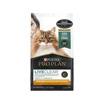 Purina Pro Plan LiveClear Allergen Reducing Prime Plus Chicken and Rice 7+ Senior Adult Dry Cat Food - Image 2