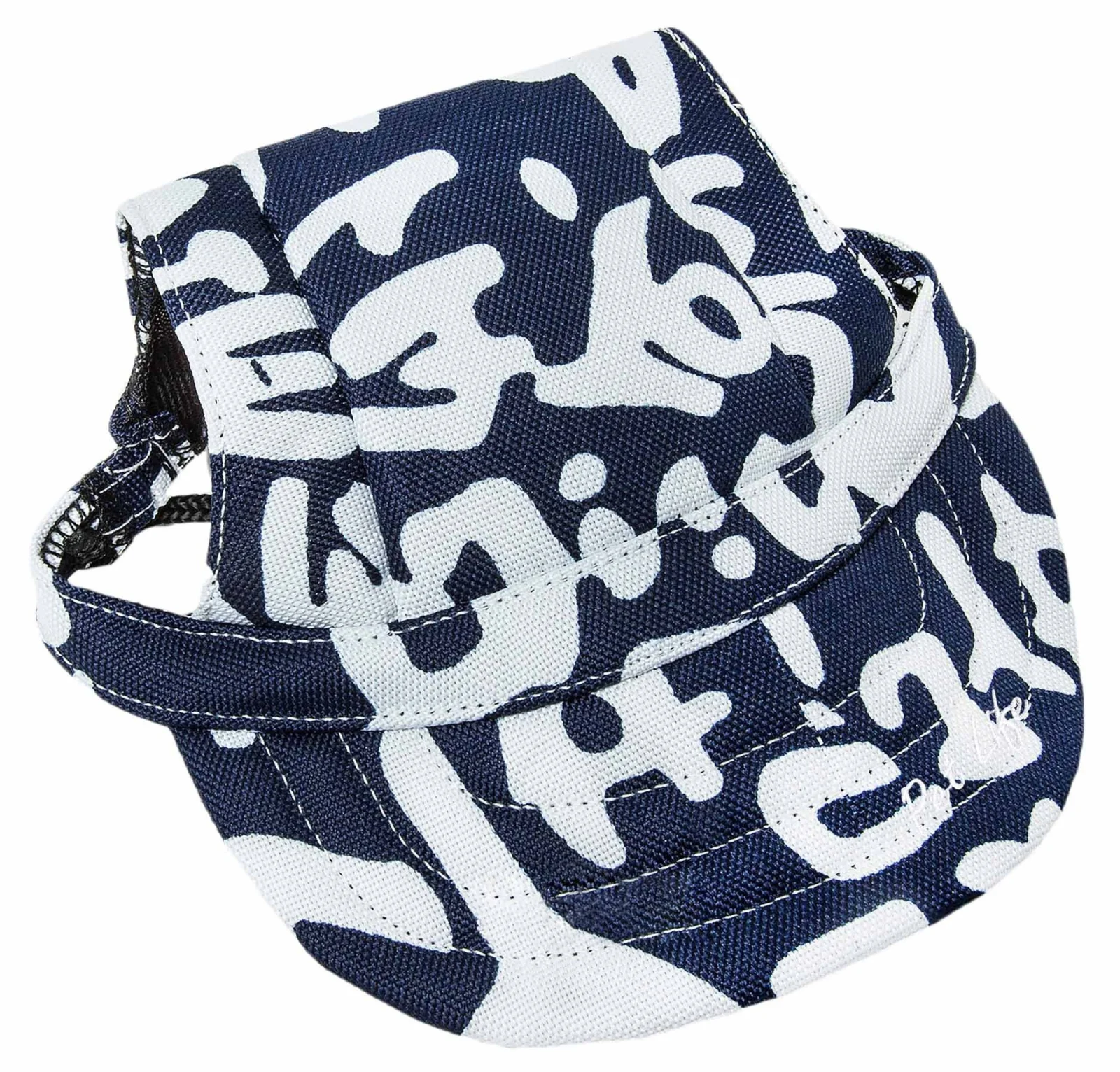 Pet Life ® 'Bone Cappa' Graffiti Sculptured Uv Protectant Adjustable Fashion Dog Hat Cap - Image 2