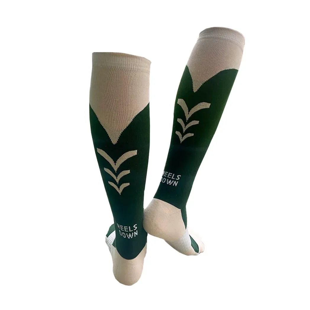 High Performance Riding Socks - Hunter & Cream - Image 2