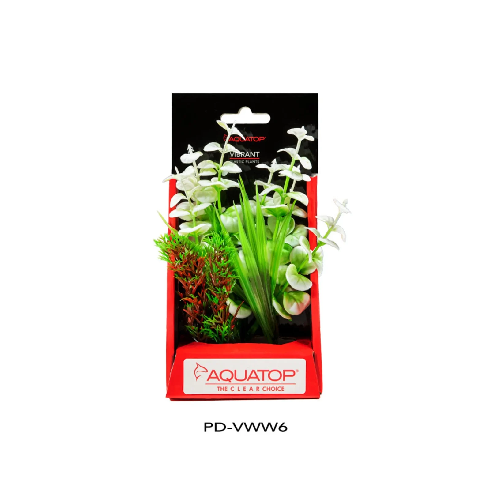 AquaTop Vibrant Wild Plant, White, 6 in
