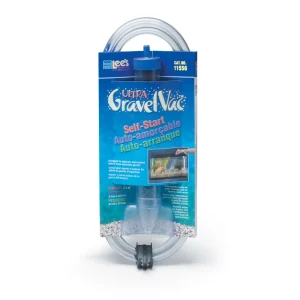 Lee's Aquarium & Pet Products Ultra GravelVac Self-Start Aquarium Gravel Vacuum Cleaner with Nozzle & Clip, 2 in x 10 in, Medium