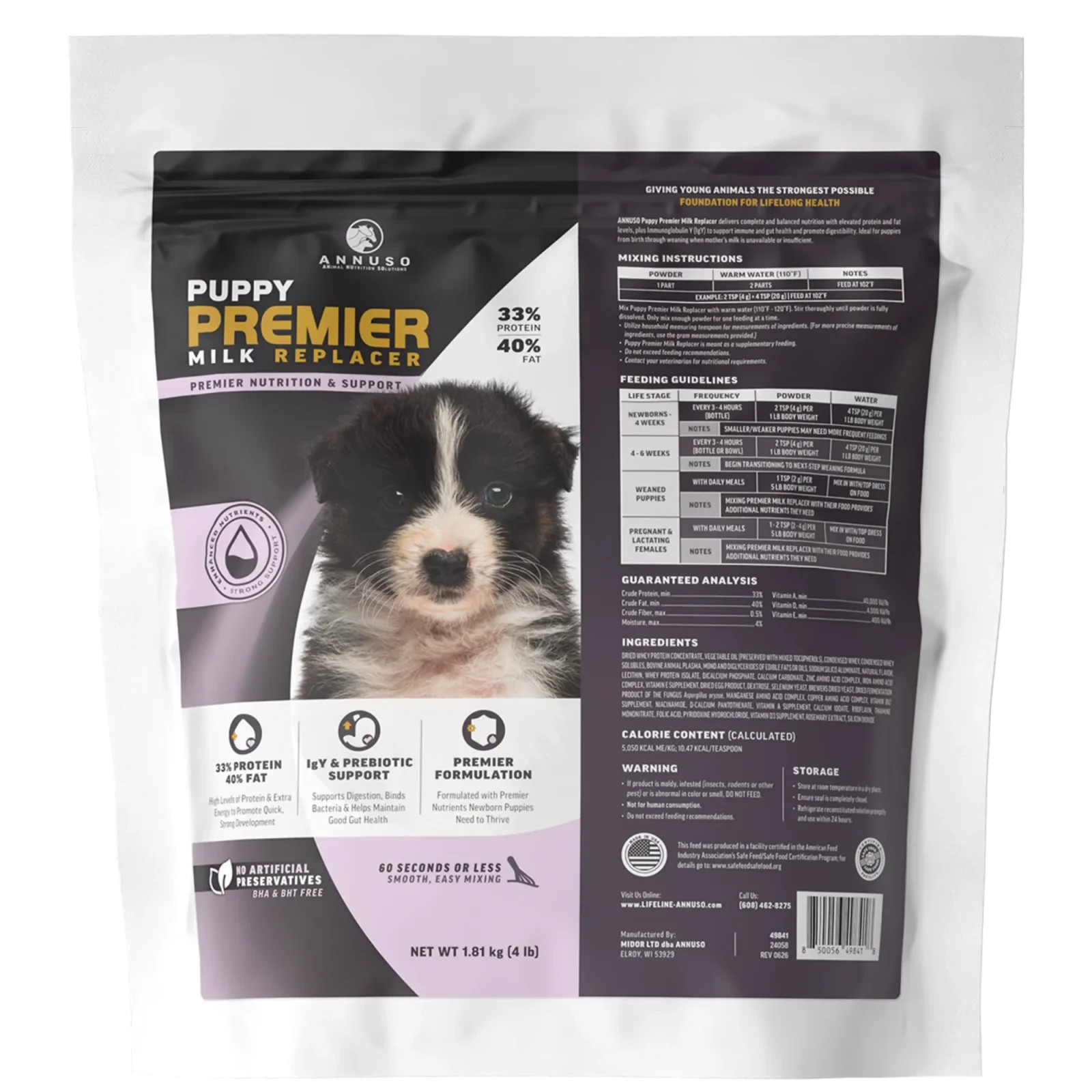 Annuso Premier Puppy Milk Replacer - Image 2