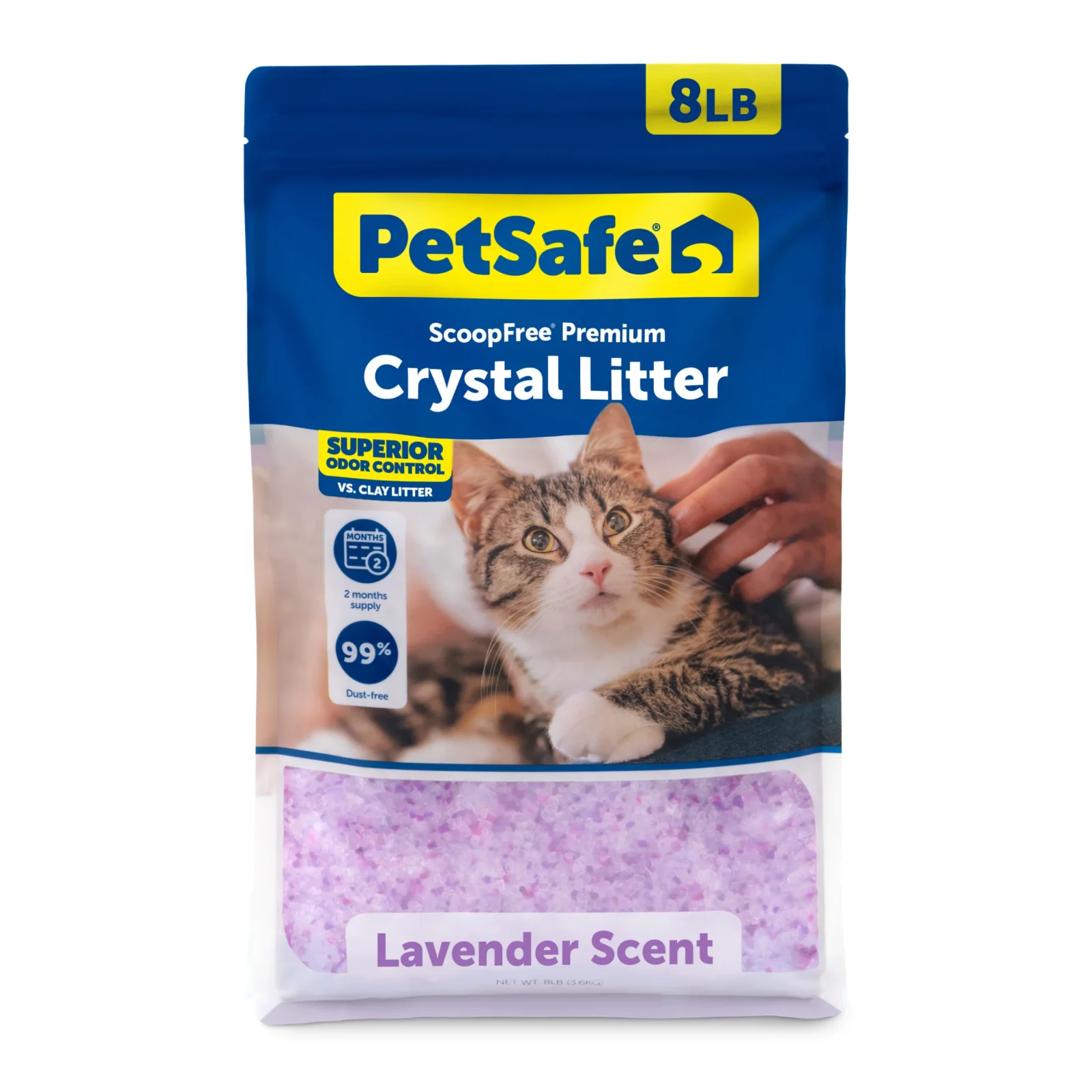 Crystal Cat Litter - ScoopFree® Premium Lavender Litter 8 lb