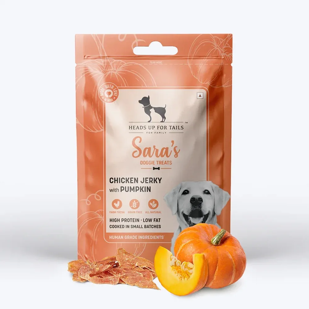 HUFT Sara's Doggie Chicken Jerky with Pumpkin Dog Treat