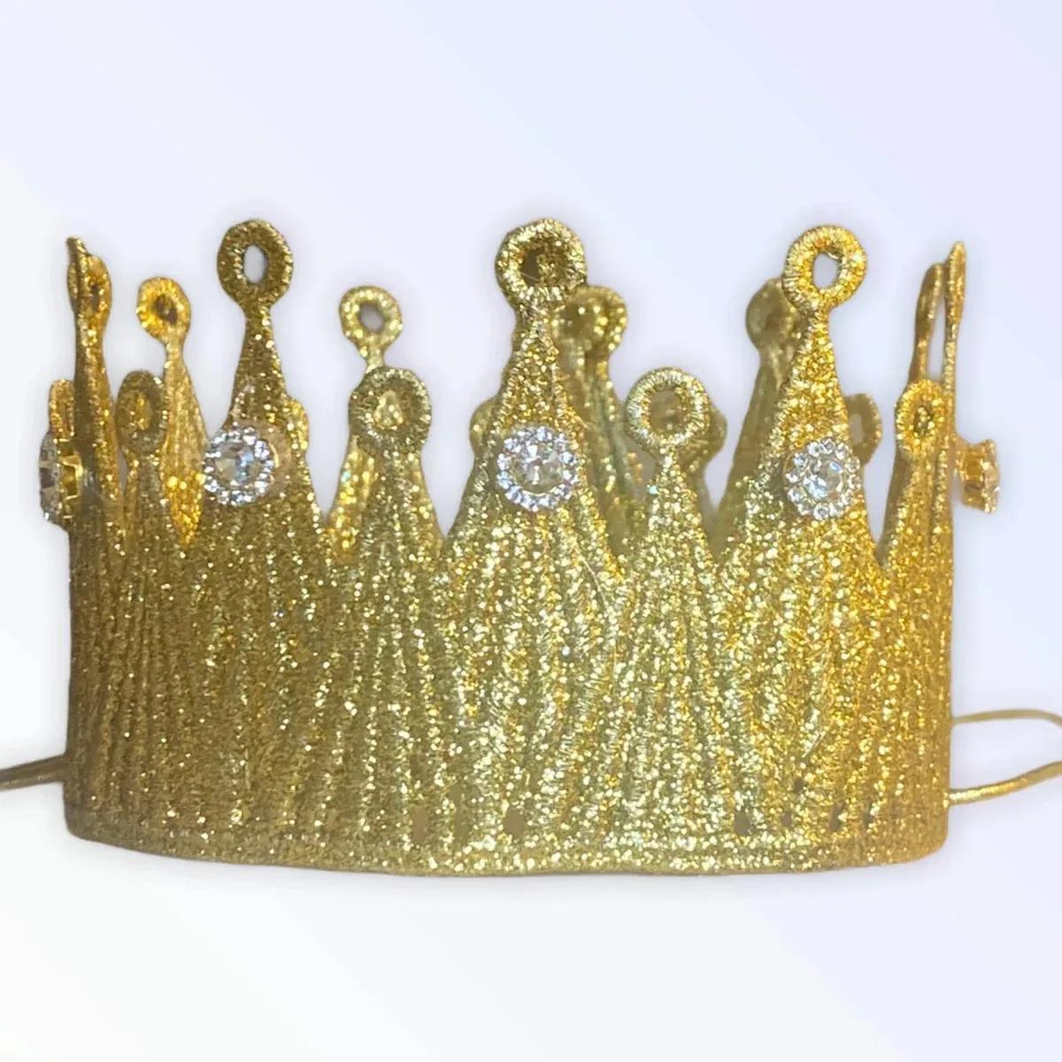 Glitter & Gold Dog Crown by Bark Fifth Avenue - Image 2