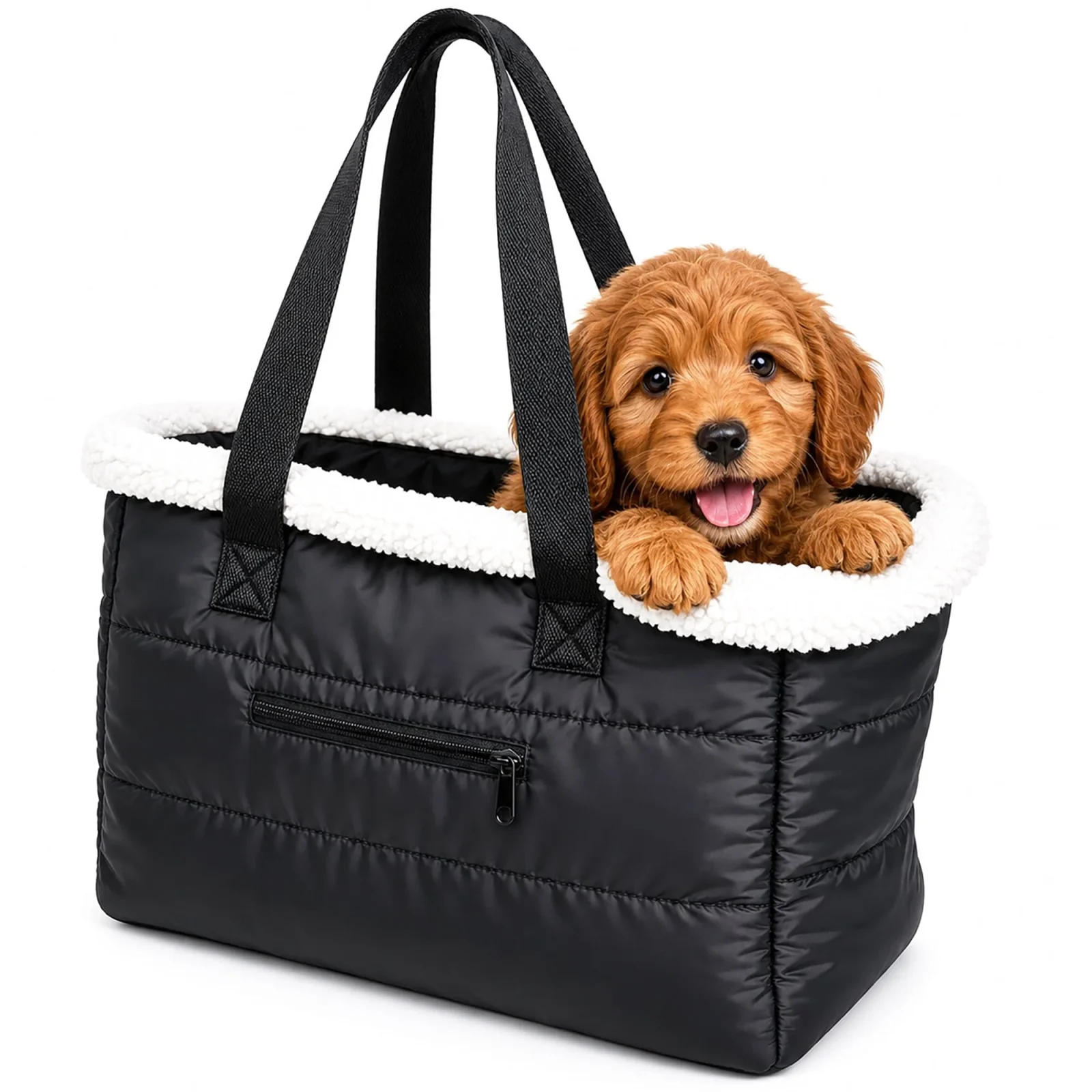 Pet Life ® “Sherpa-Snug" Over-The-Shoulder Designer Fashion Pet Carrier