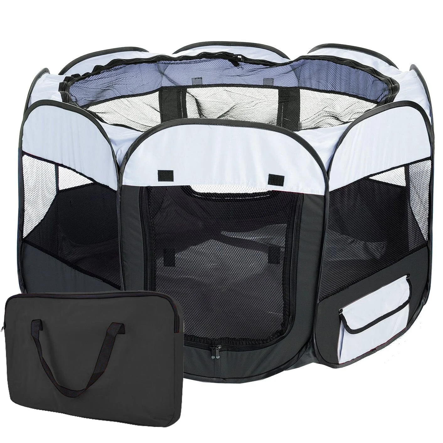 Pet Life ® 'All-Terrain' Lightweight Easy Folding Wire-Framed Collapsible Travel Pet Dog Playpen crate