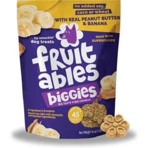 Fruitables Biggies Baked Dog Treats Peanut Butter & Banana (16 oz)