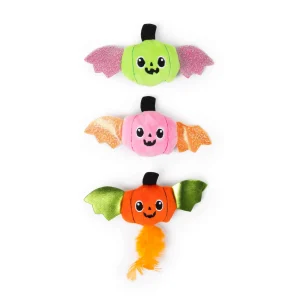 Quirky Kitty® Jack-O’-Lantern Bats 3-Pack Cat Toys