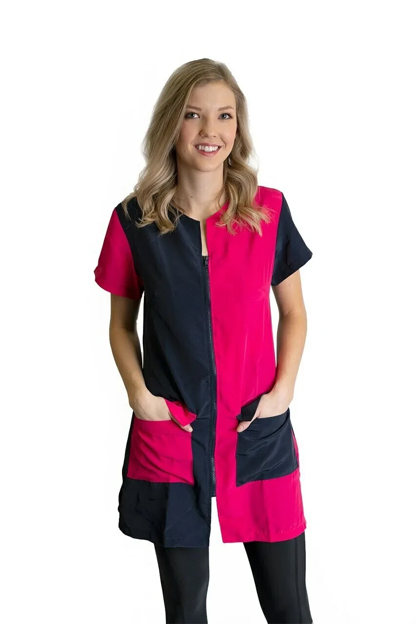 Artero Natalie Smock, Navy and Fuchsia