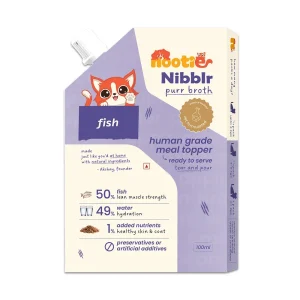 Nootie Nibblr Fish Bone Broth Hydrating Meal Topper Cat Wet Food