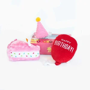 ZippyPaws Birthday Box, Pink